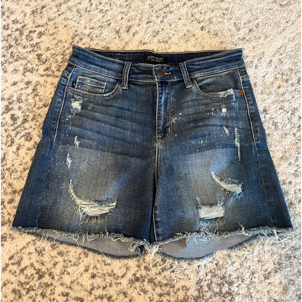 Judy Blue Bleach Splatter Jean Shorts
